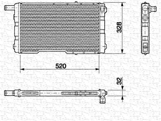 MAGNETI MARELLI radiatorius, variklio aušinimas 350213635000